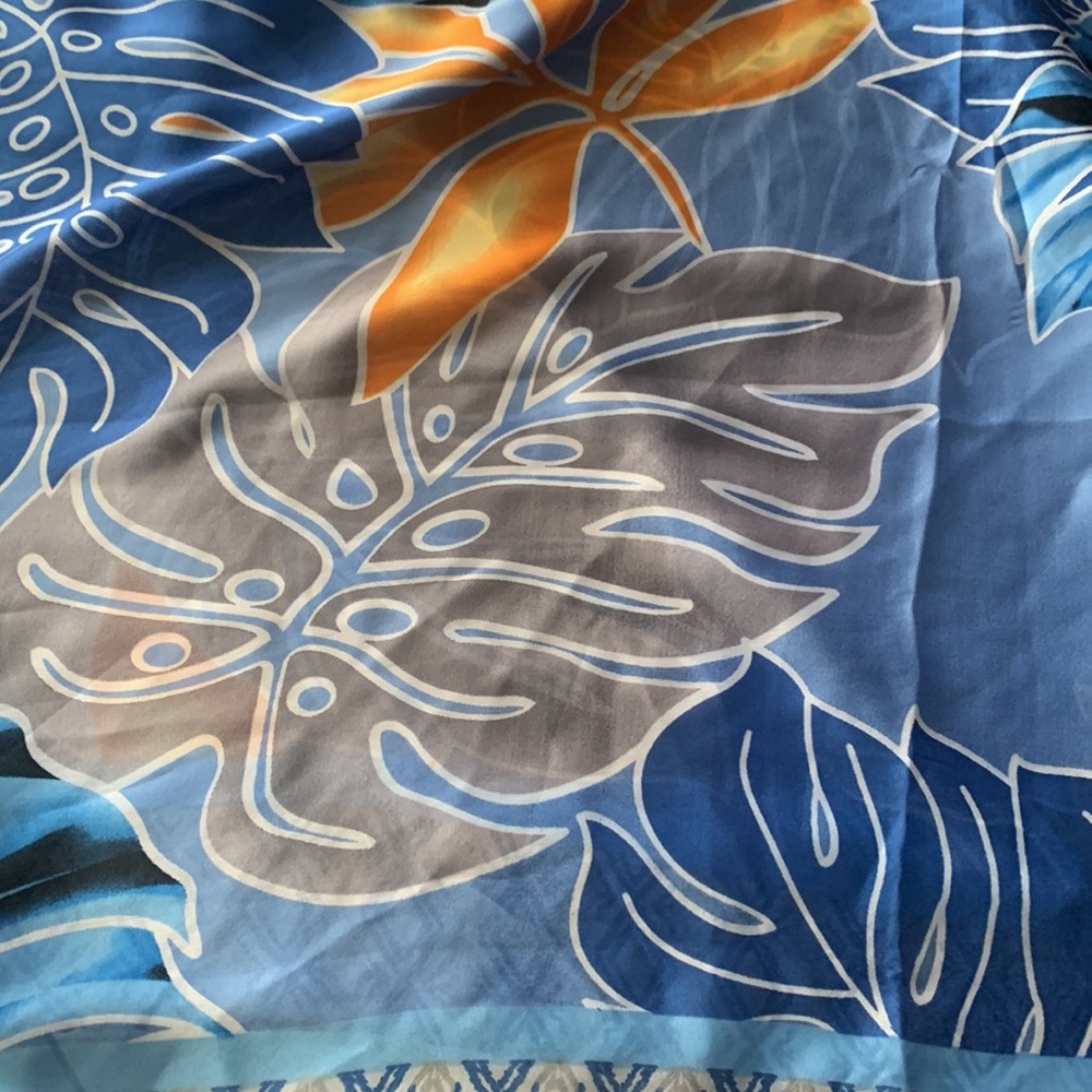 NWT🌺Oversized Pretty Persuasions Wrap/Summer Kimono in Tropical Plants P… - Picture 7 of 11